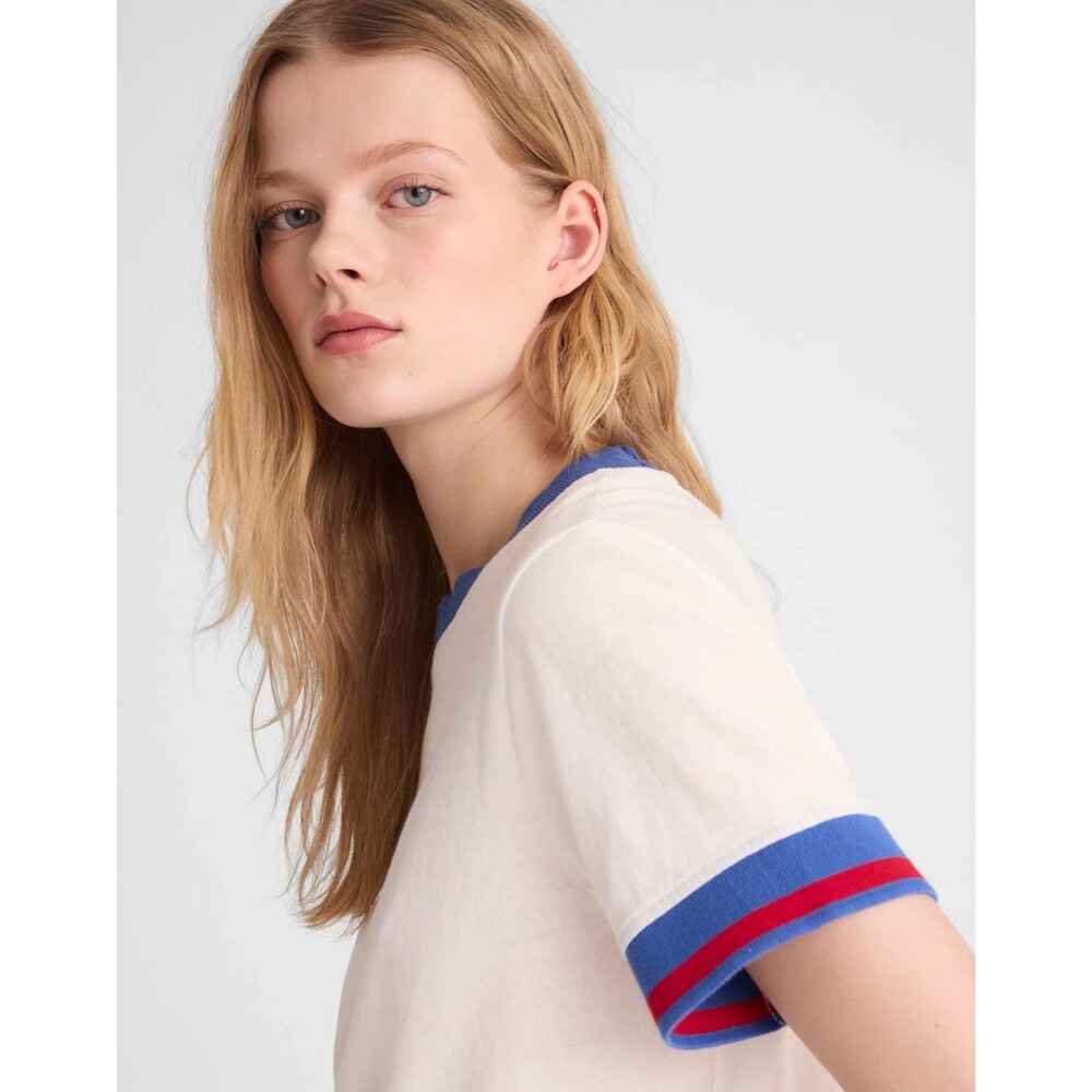 MADEWELL The Relaxed Tee In Vintage Jersey XS White Short Sleeve Slim NWT B2